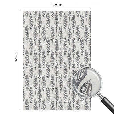 Folia okienna dekoracyjna witraż Eleganckie pióra