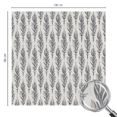 Folia okienna dekoracyjna witraż Eleganckie pióra