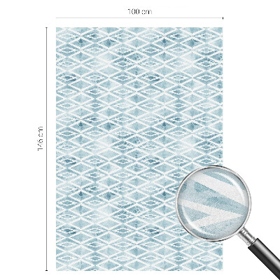 Folia okienna dekoracyjna witraż Niebieskie romby