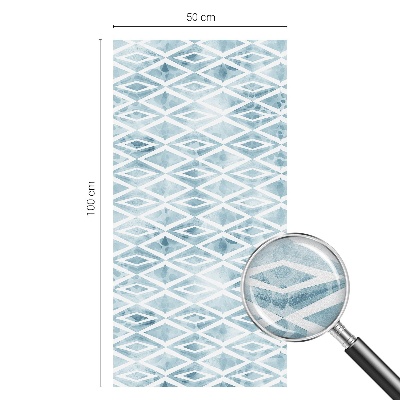 Folia okienna dekoracyjna witraż Niebieskie romby