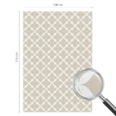 Folia mleczna na okno wzór witraż Geometryczne liście