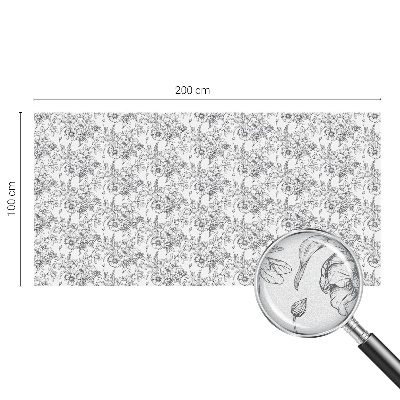 Naklejka witraż na szybę mleczna Kwiatowa elegancja