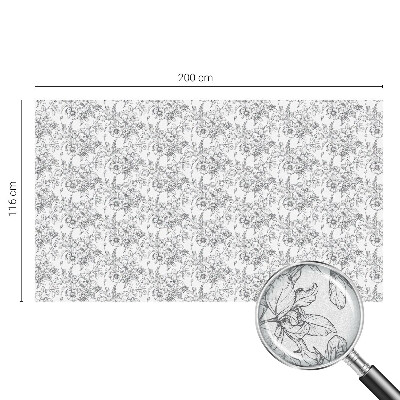 Naklejka witraż na szybę mleczna Kwiatowa elegancja