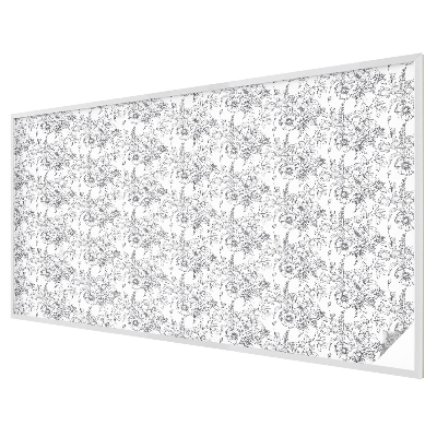 Naklejka witraż na szybę mleczna Kwiatowa elegancja