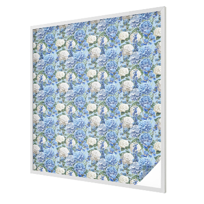 Folia mleczna na okno wzór witraż Kwiatowy urok