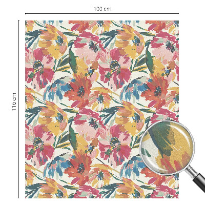 Witraż przyklejany na okno folia matowa Kwiatowa eksplozja