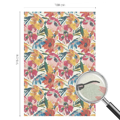 Witraż przyklejany na okno folia matowa Kwiatowa eksplozja