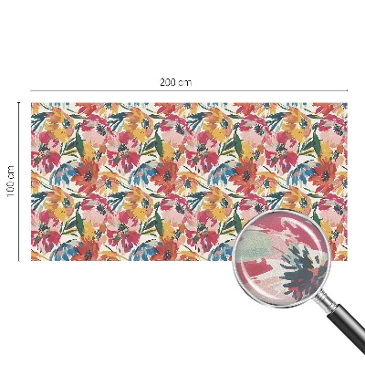 Witraż przyklejany na okno folia matowa Kwiatowa eksplozja