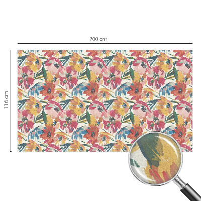 Witraż przyklejany na okno folia matowa Kwiatowa eksplozja