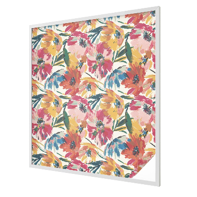 Witraż przyklejany na okno folia matowa Kwiatowa eksplozja