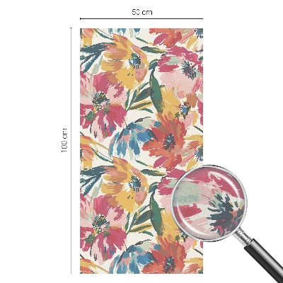 Witraż przyklejany na okno folia matowa Kwiatowa eksplozja