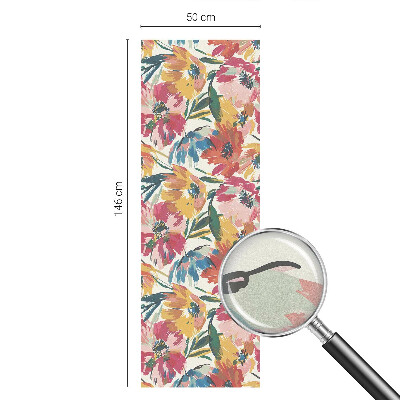 Witraż przyklejany na okno folia matowa Kwiatowa eksplozja