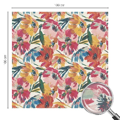 Witraż przyklejany na okno folia matowa Kwiatowa eksplozja