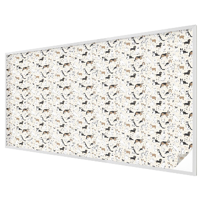 Naklejka witraż na szybę mleczna Pieski wzory