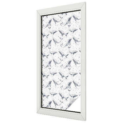 Folia mleczna na okno wzór witraż Morskie stworzenia