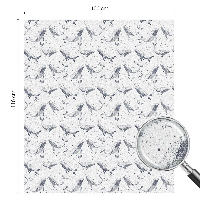 Folia mleczna na okno wzór witraż Morskie stworzenia