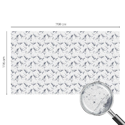 Folia mleczna na okno wzór witraż Morskie stworzenia