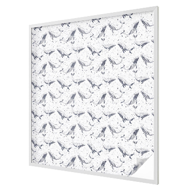 Folia mleczna na okno wzór witraż Morskie stworzenia