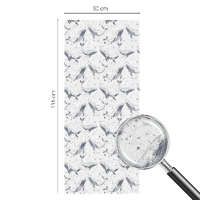 Folia mleczna na okno wzór witraż Morskie stworzenia