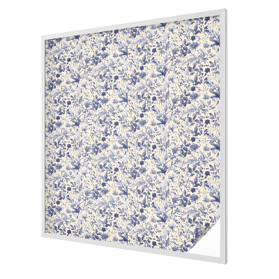 Witraż przyklejany na okno folia matowa Kwiatowa symetria