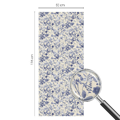 Witraż przyklejany na okno folia matowa Kwiatowa symetria