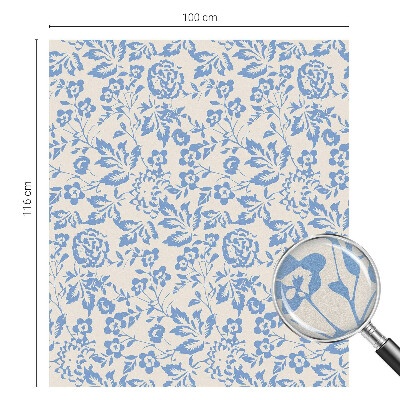 Witraż przyklejany na okno folia matowa Kwiaty liście