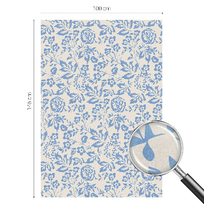 Witraż przyklejany na okno folia matowa Kwiaty liście