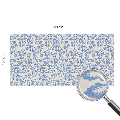 Witraż przyklejany na okno folia matowa Kwiaty liście