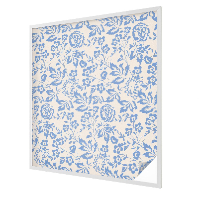 Witraż przyklejany na okno folia matowa Kwiaty liście