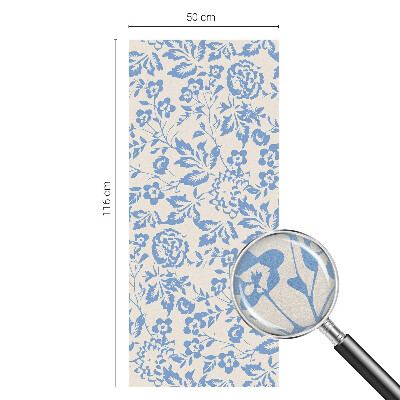 Witraż przyklejany na okno folia matowa Kwiaty liście