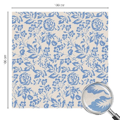 Witraż przyklejany na okno folia matowa Kwiaty liście