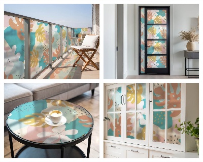 Folia okienna dekoracyjna witraż Egzotyczna natura