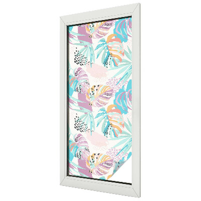 Naklejka witraż na szybę mleczna Abstrakcyjna dżungla