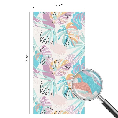 Naklejka witraż na szybę mleczna Abstrakcyjna dżungla