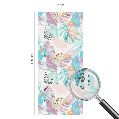 Naklejka witraż na szybę mleczna Abstrakcyjna dżungla