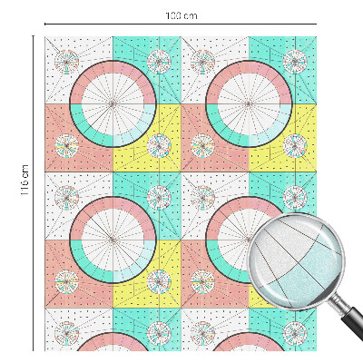 Folia okienna dekoracyjna witraż Geometryczne koła
