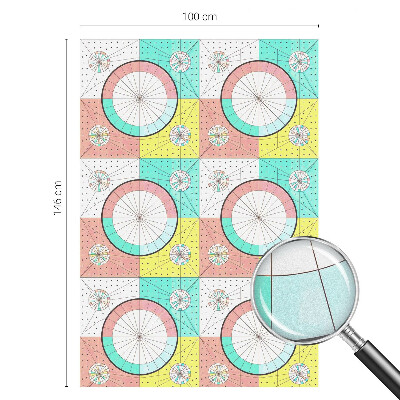 Folia okienna dekoracyjna witraż Geometryczne koła