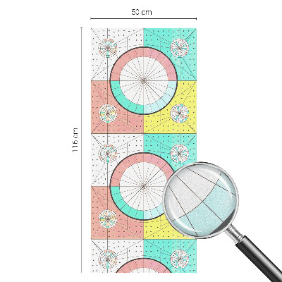 Folia okienna dekoracyjna witraż Geometryczne koła