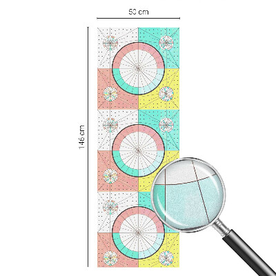 Folia okienna dekoracyjna witraż Geometryczne koła