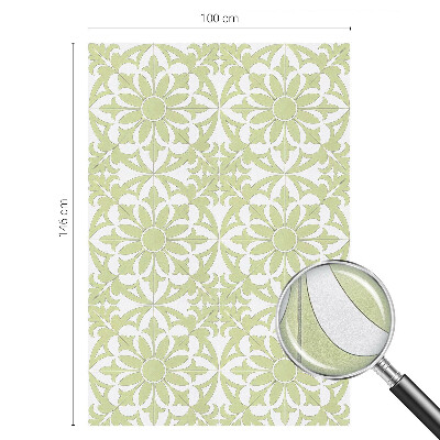 Witraż przyklejany na okno folia matowa Zielony ornament