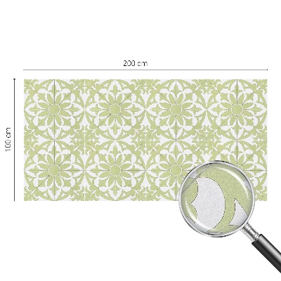 Witraż przyklejany na okno folia matowa Zielony ornament