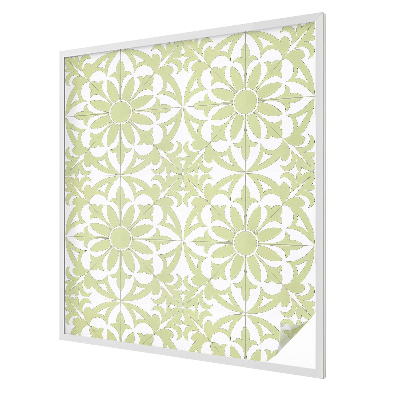 Witraż przyklejany na okno folia matowa Zielony ornament