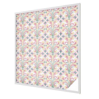 Folia okienna dekoracyjna witraż Kwiatowa symetria