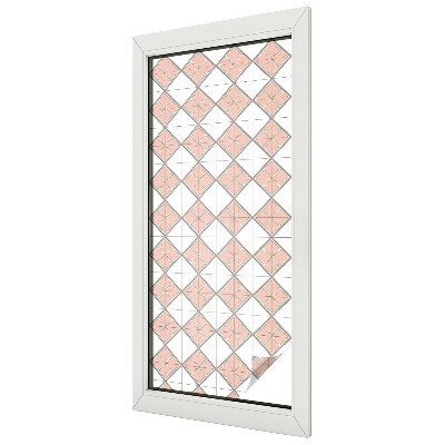 Naklejka witraż na szybę mleczna Geometryczne romby