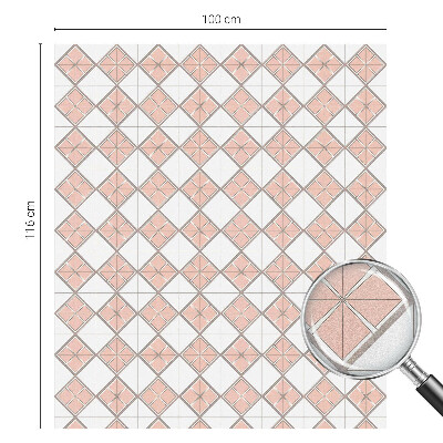 Naklejka witraż na szybę mleczna Geometryczne romby