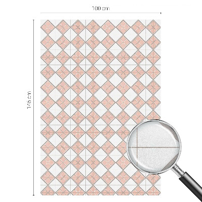 Naklejka witraż na szybę mleczna Geometryczne romby