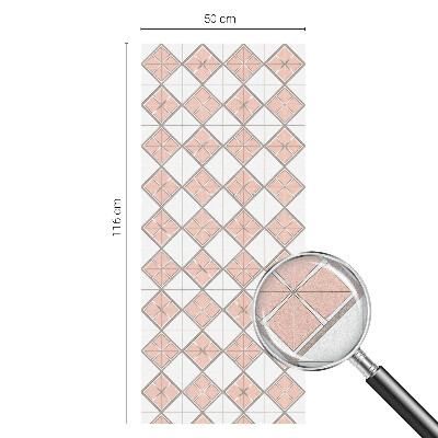 Naklejka witraż na szybę mleczna Geometryczne romby