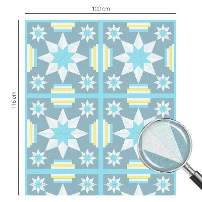 Folia okienna dekoracyjna witraż Gwiaździsty wzór