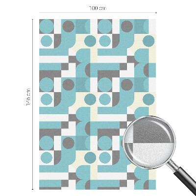 Witraż przyklejany na okno folia matowa Geometryczne wzory