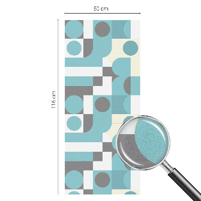 Witraż przyklejany na okno folia matowa Geometryczne wzory